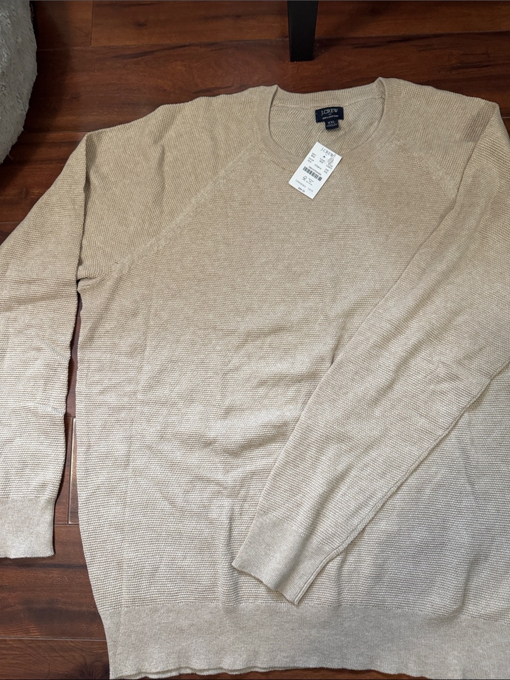 J. Crew Men's Crewneck Sweater in Light Beige